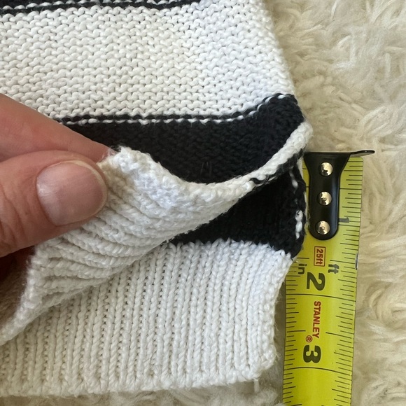 Loro Piana 100% cotton navy blue cream white nautical striped sweater top 46 10 - Picture 7 of 9